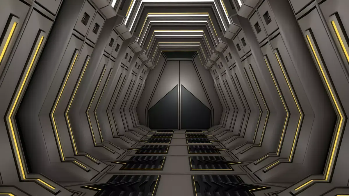 Sci Fi Corridor  3D model 73