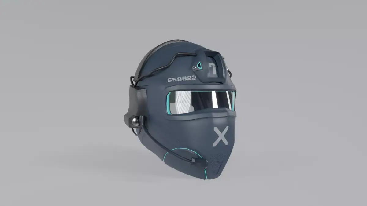 Sci-Fi Tactical Helmet - PBR Game Ready Low-poly 3D model