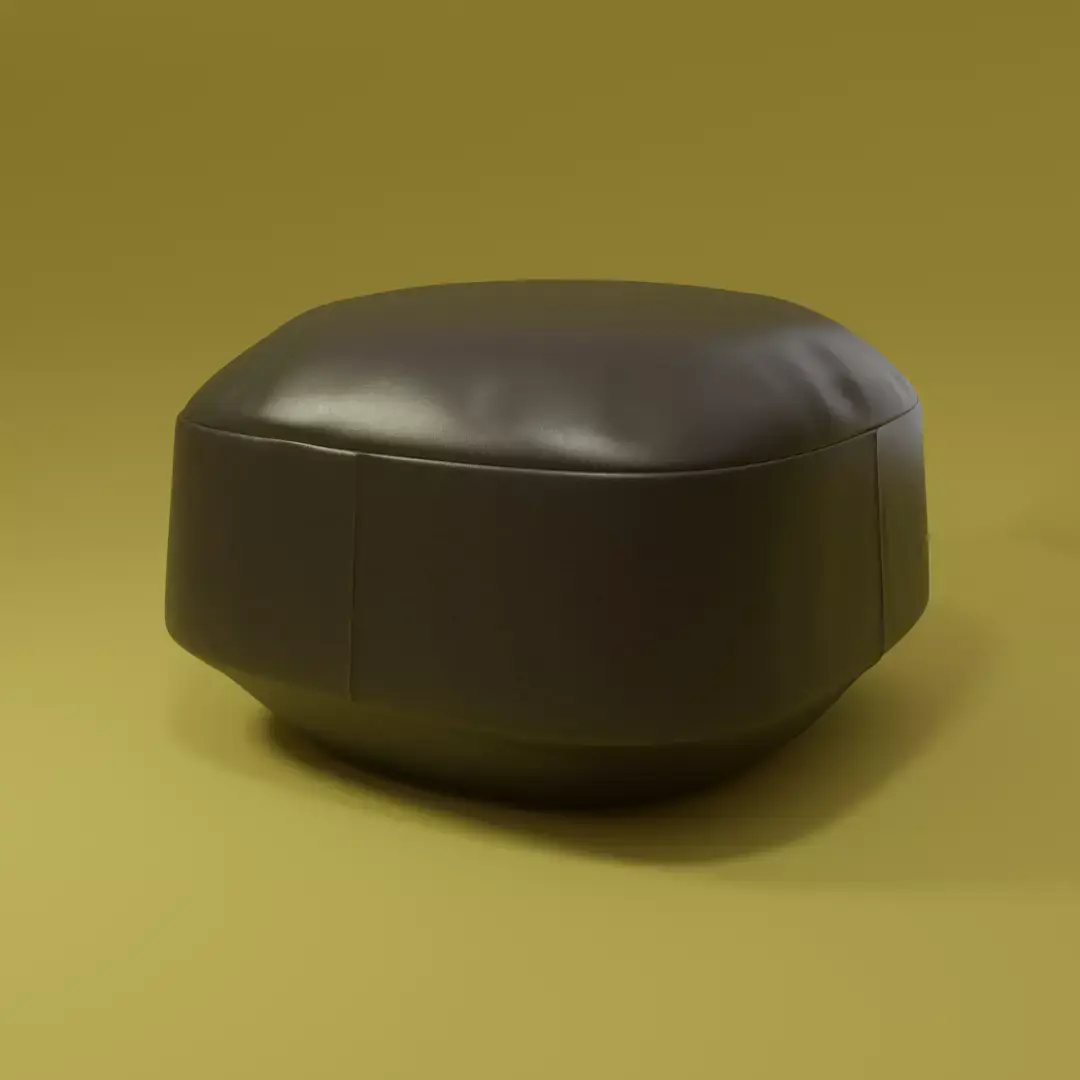 Leather stool Free 3D model
