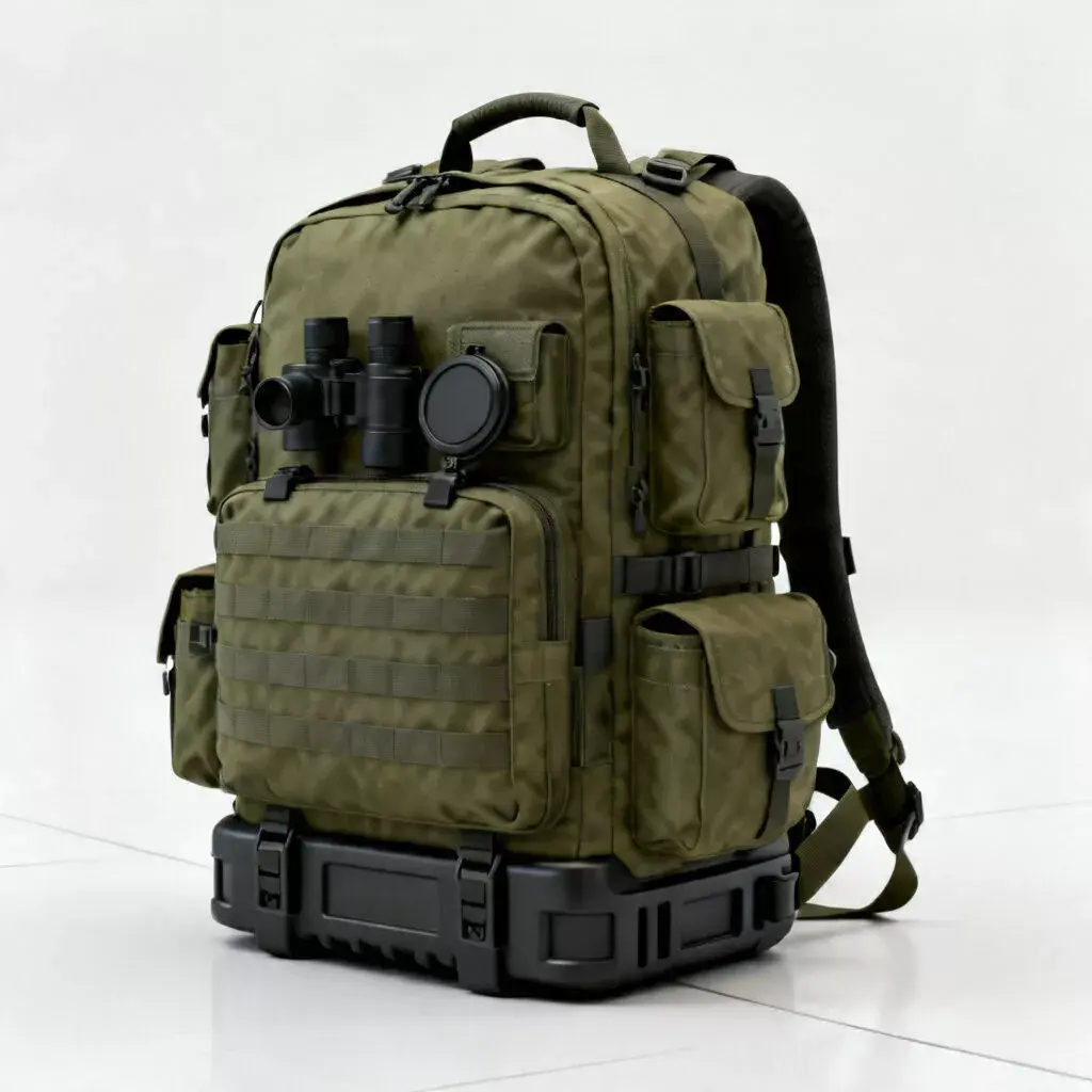Realistic Tactical Survival Backpack 3d model Low-poly 3D model