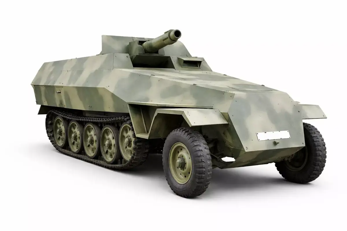 1940s Armored Vehicle Vintage Military Defense Combat Model 3D model