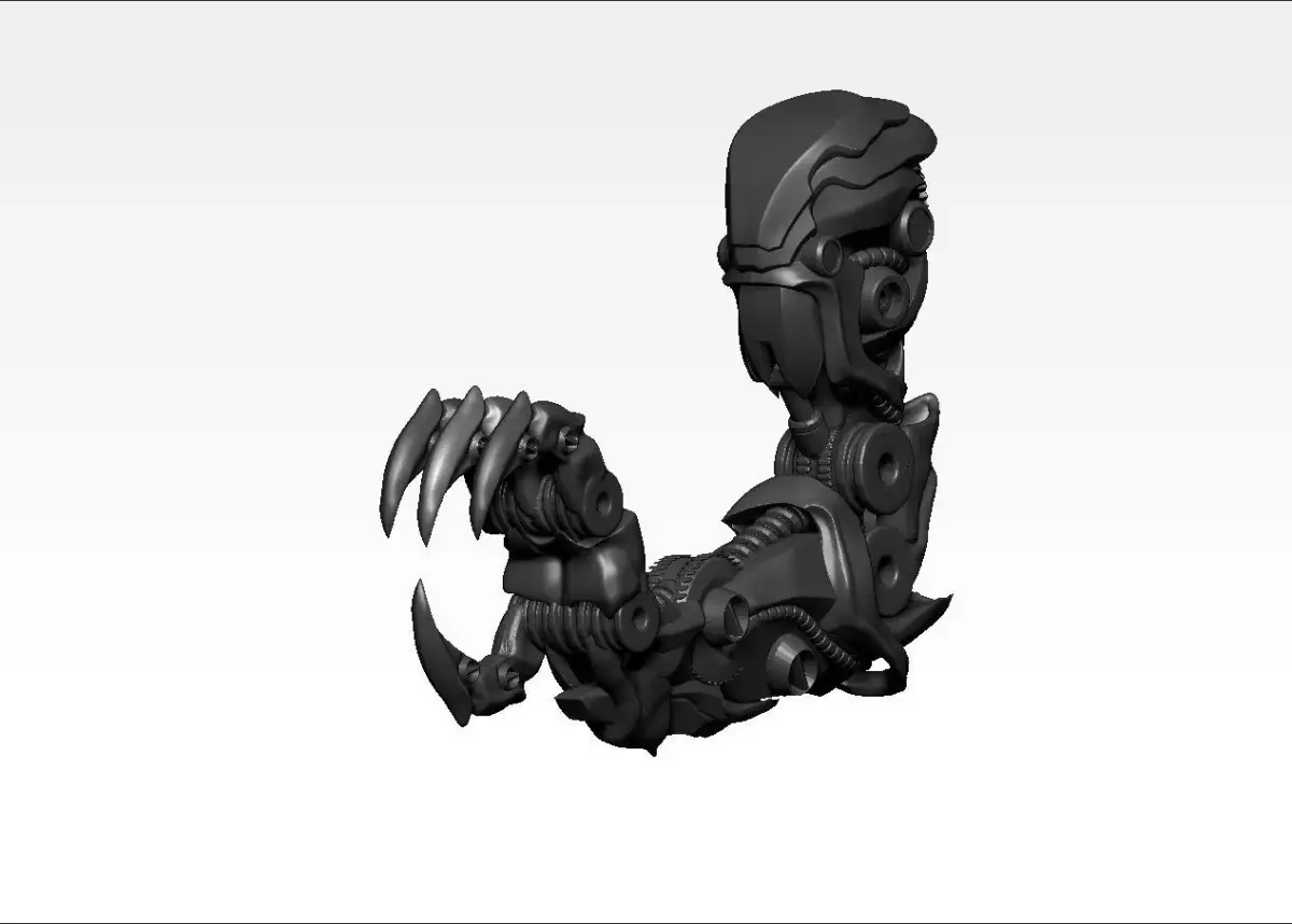 robotic mechanical dragon dinosaurs claw arm kitbash 3D print model purchase