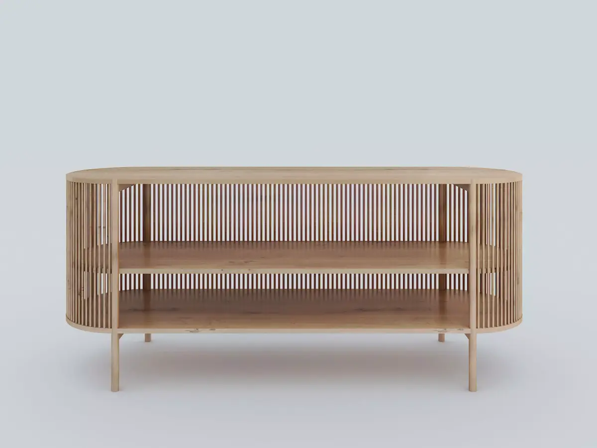 Wood Sideboard Free 3D model