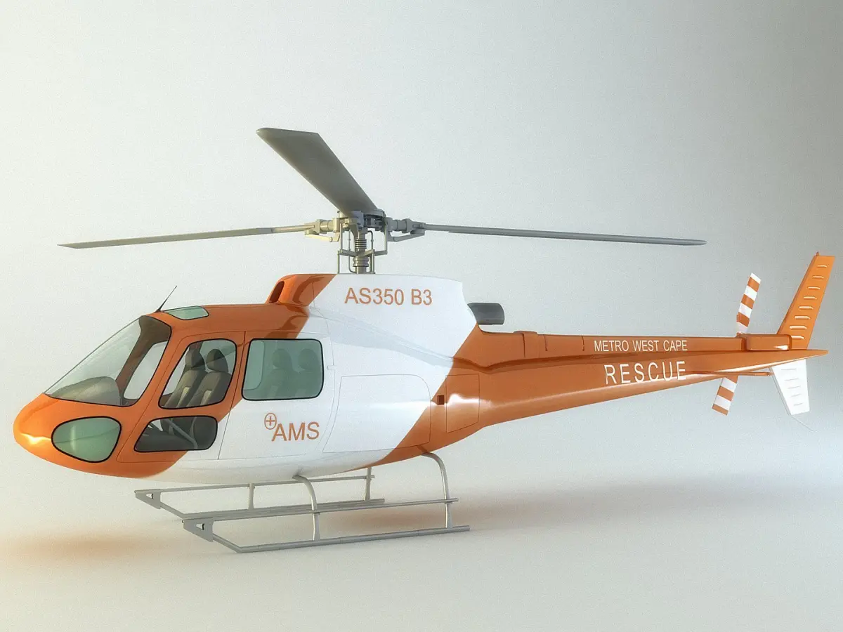 Helicopter - AS350 B3 3D model