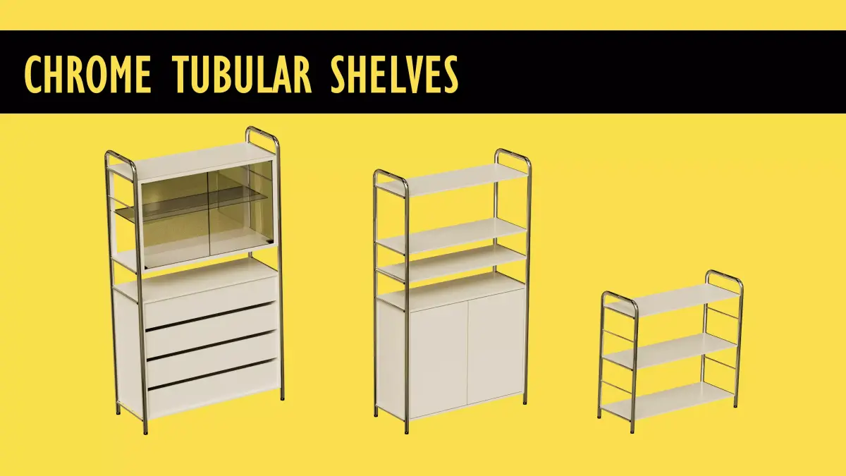 Chrome Tubular Shelves Free 3D model