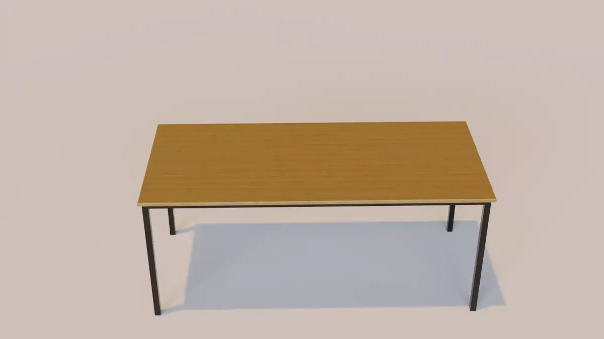 Table wooden Free low-poly 3D model