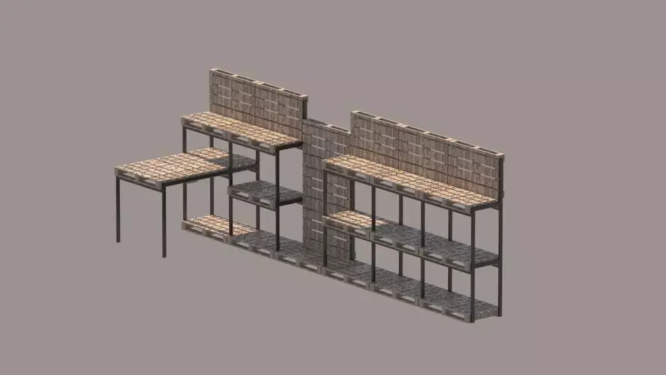 Pallet furniture 3D model purchase