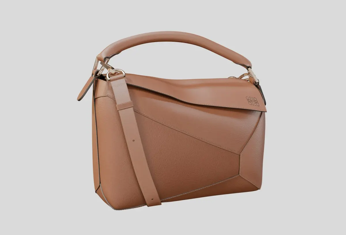 LOEWE Small Puzzle Edge bag Tan 3D model