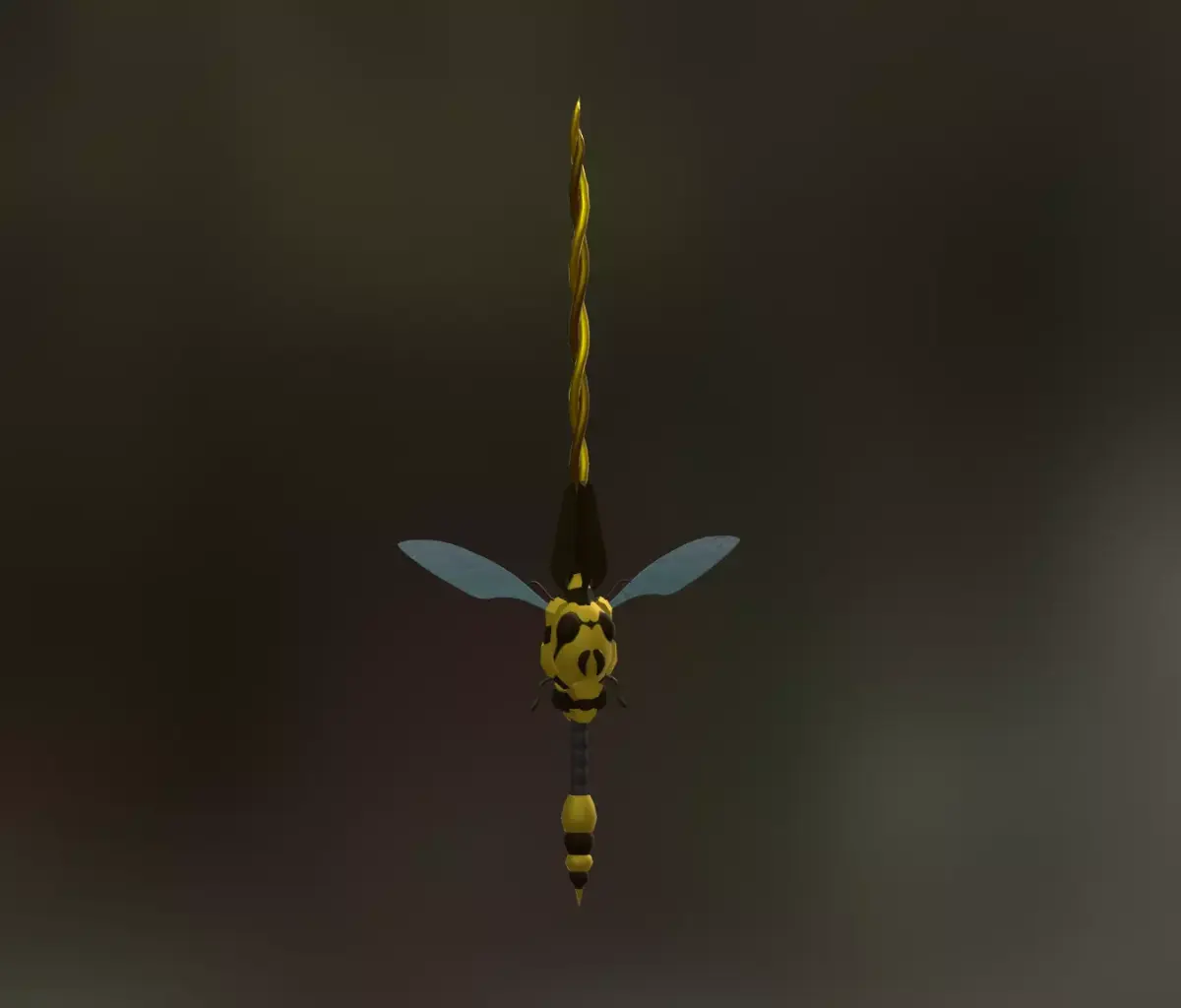 Wasp Themed Rapier Low-poly 3D model