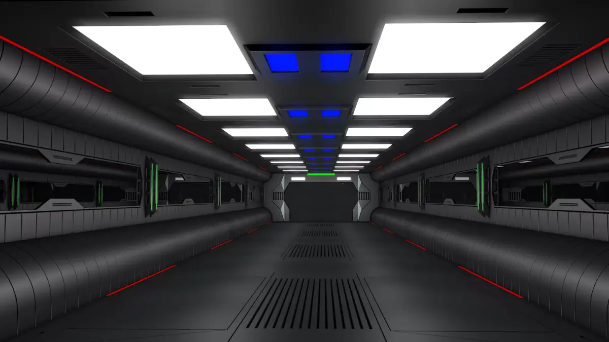 Sci Fi Futuristic Corridor 3D model purchase