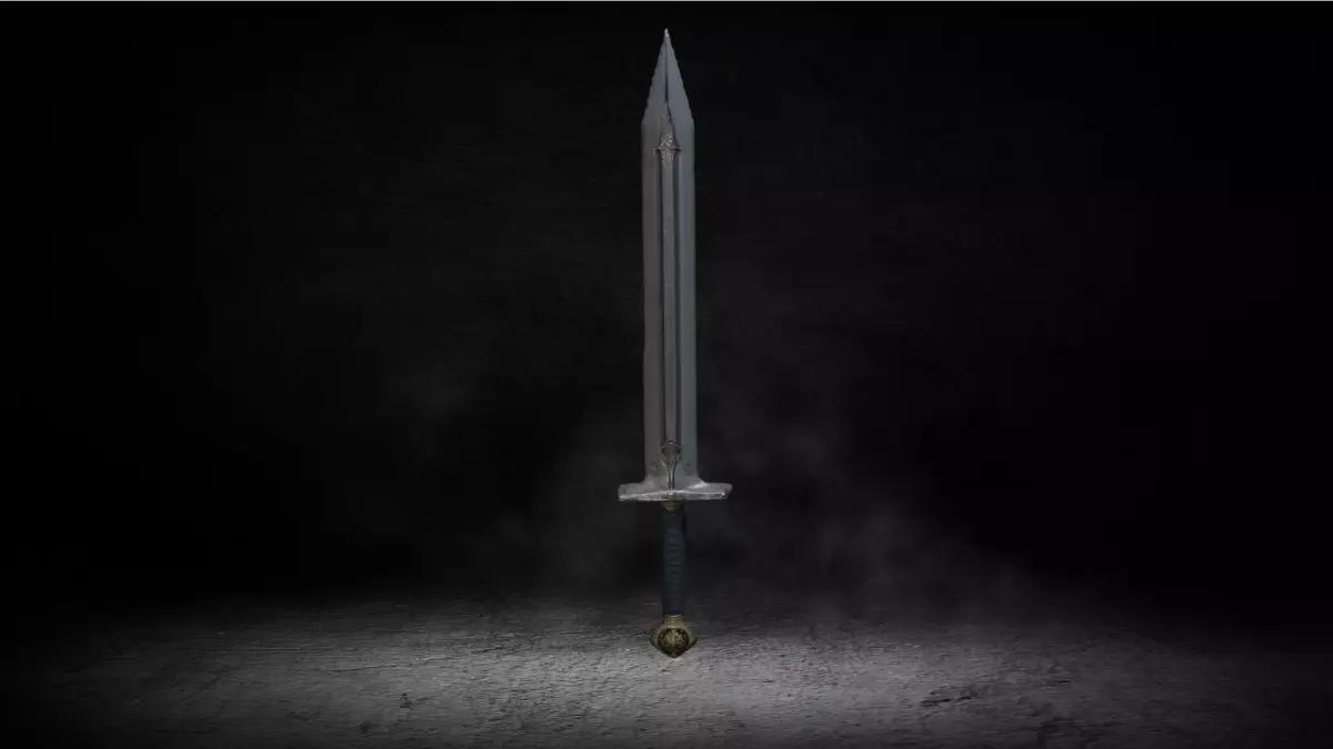 Medieval Kings Relic Greatsword Low-poly 3D Model Low-poly 3D model