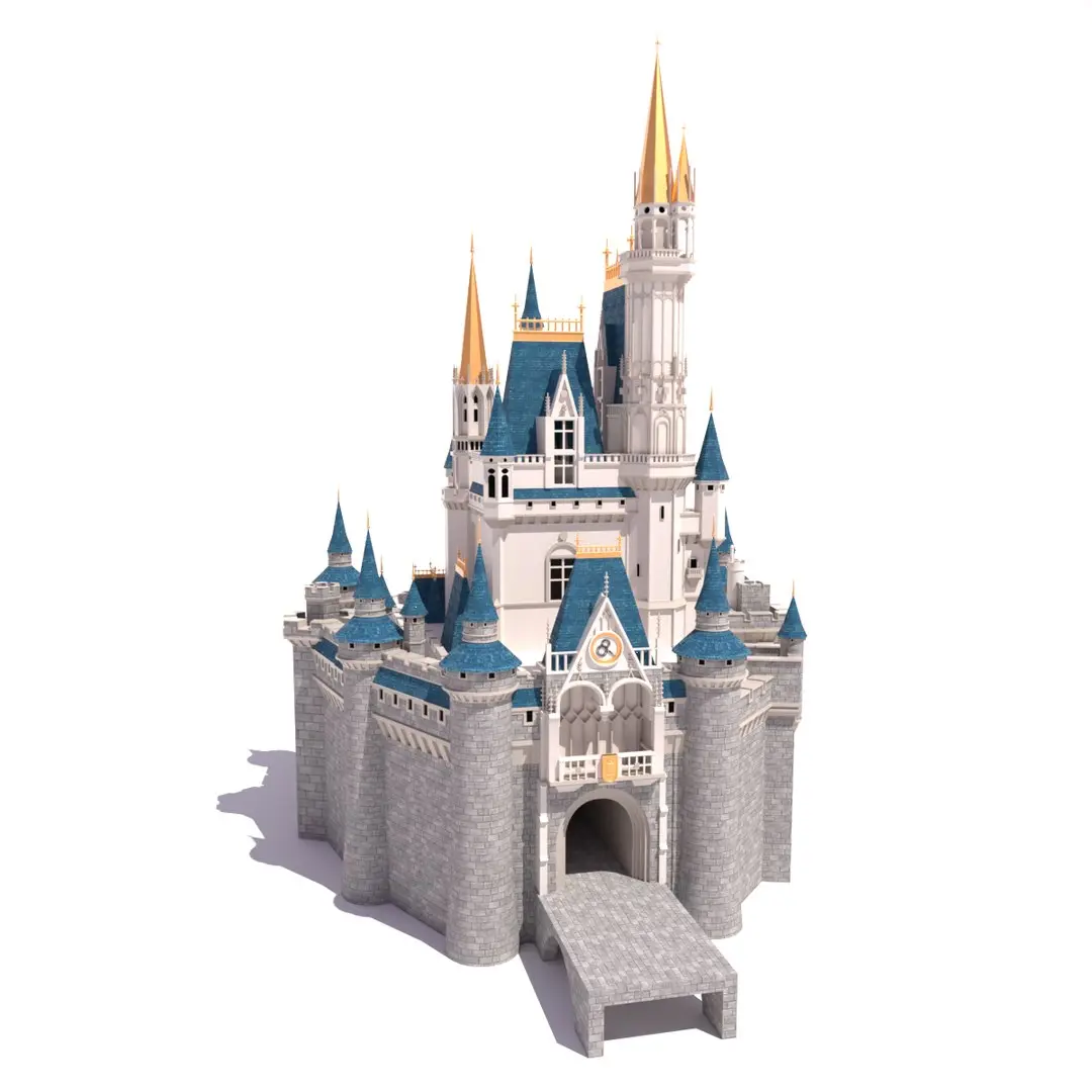 Cinderella castle 3D model purchase