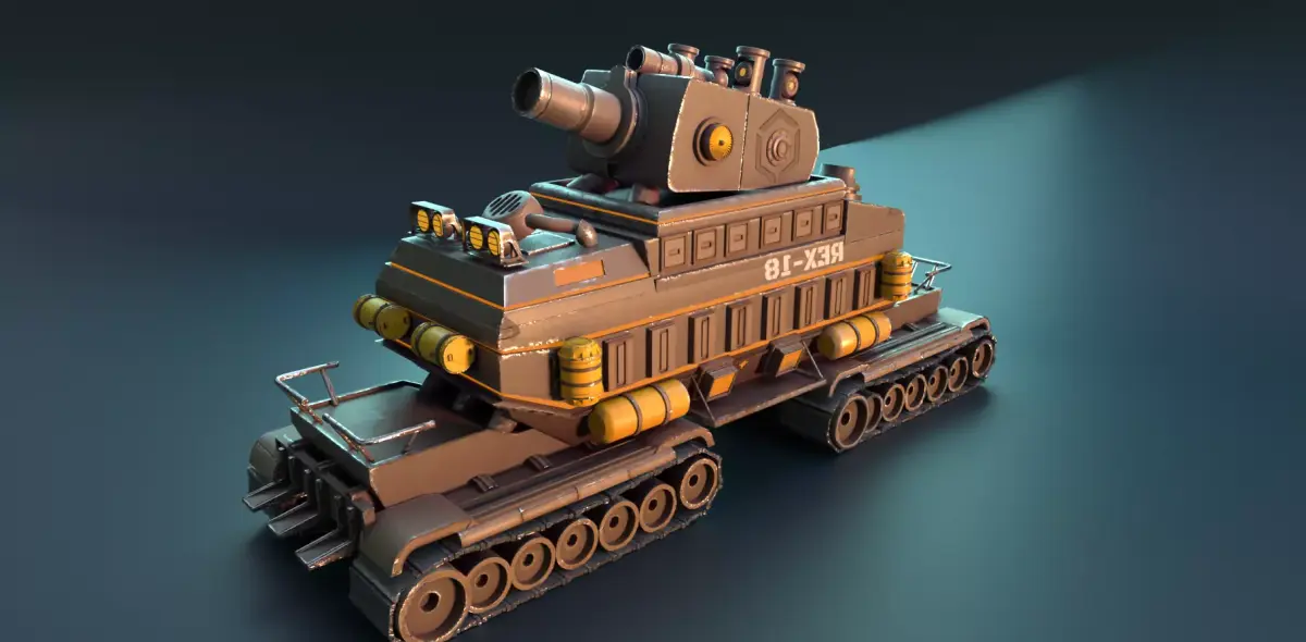Stylized Mecha Tank - 1 3D model