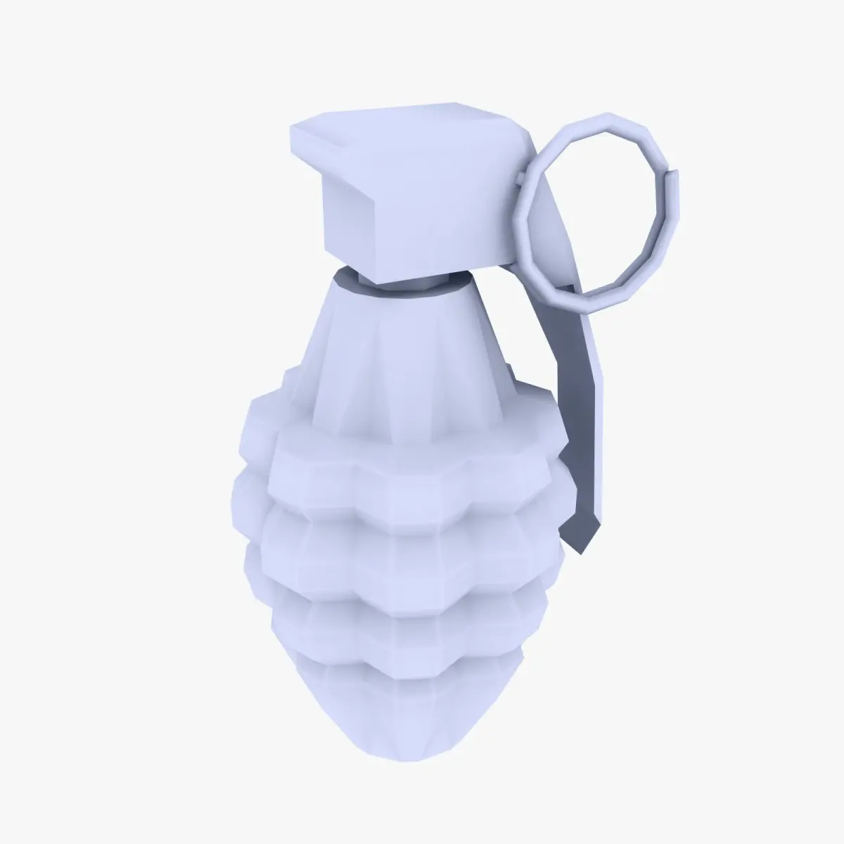 Hand Grenade low poly Low-poly 3D model