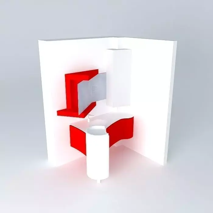 Bathroom furniture set Free 3D model purchase