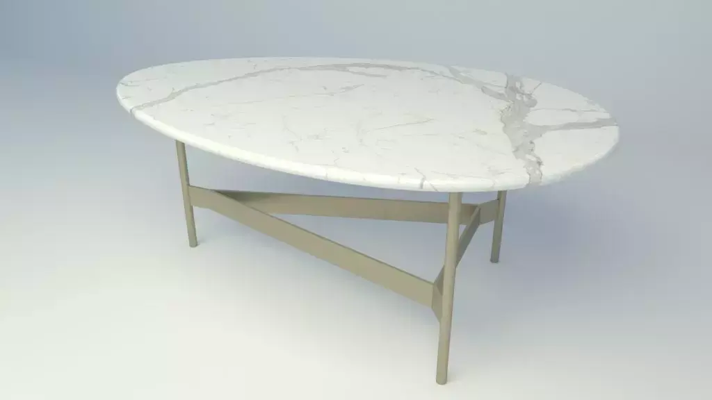 Modern Oval Coffee Table Free 3D model