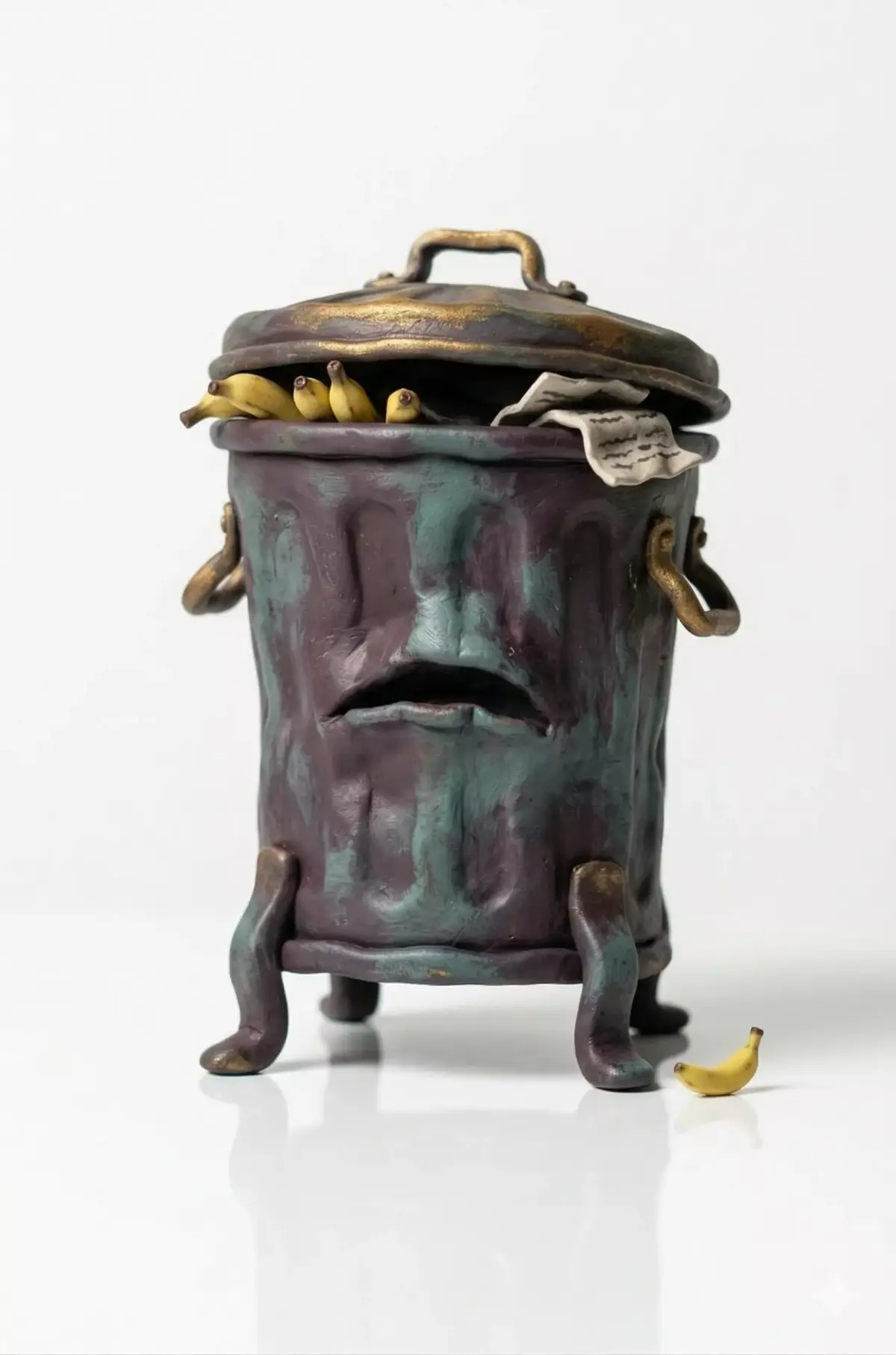 Unique Trash Bin  Low-poly 3D model