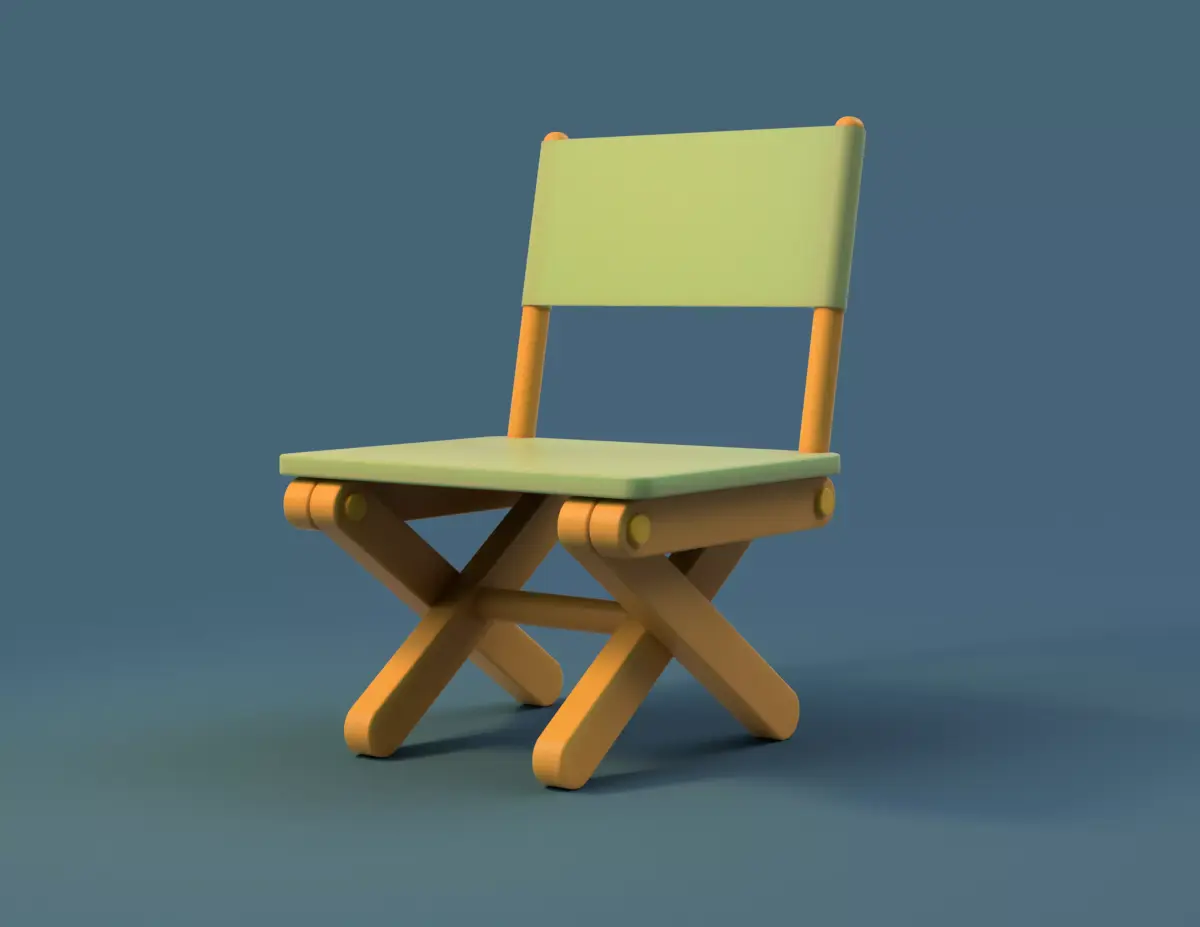 Folding Camping Chair Free 3D model