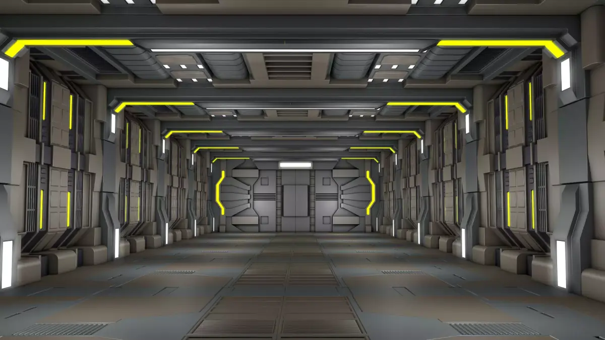 Sci Fi Corridor Room 3D model get