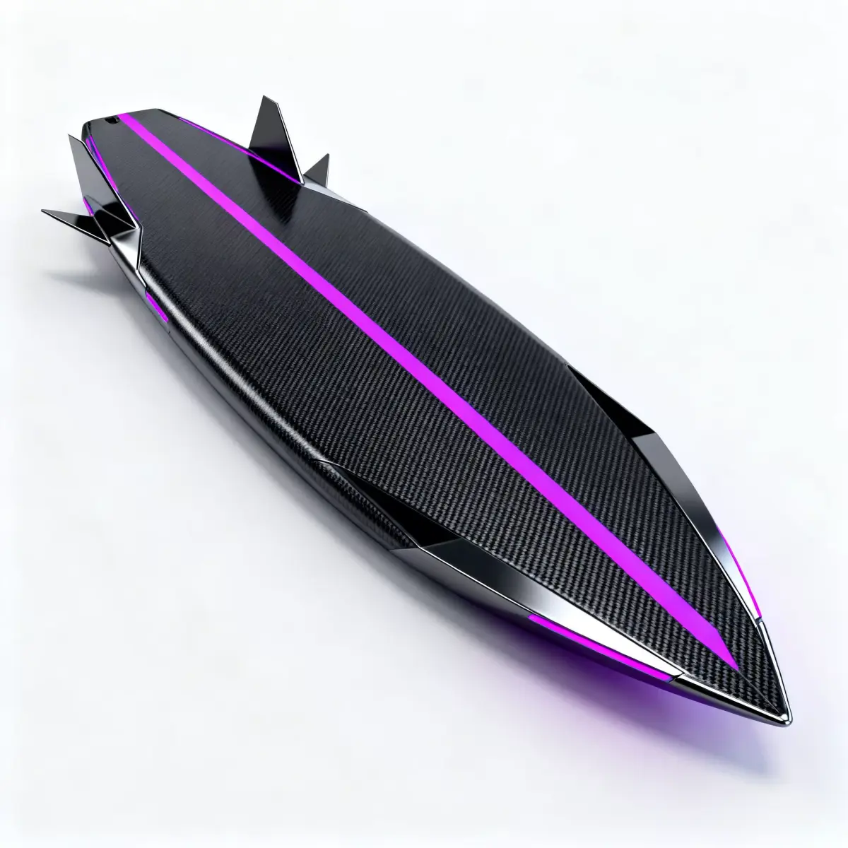 Neon-Surge Cyberpunk Surfboard 3D Model Low-poly 3D model