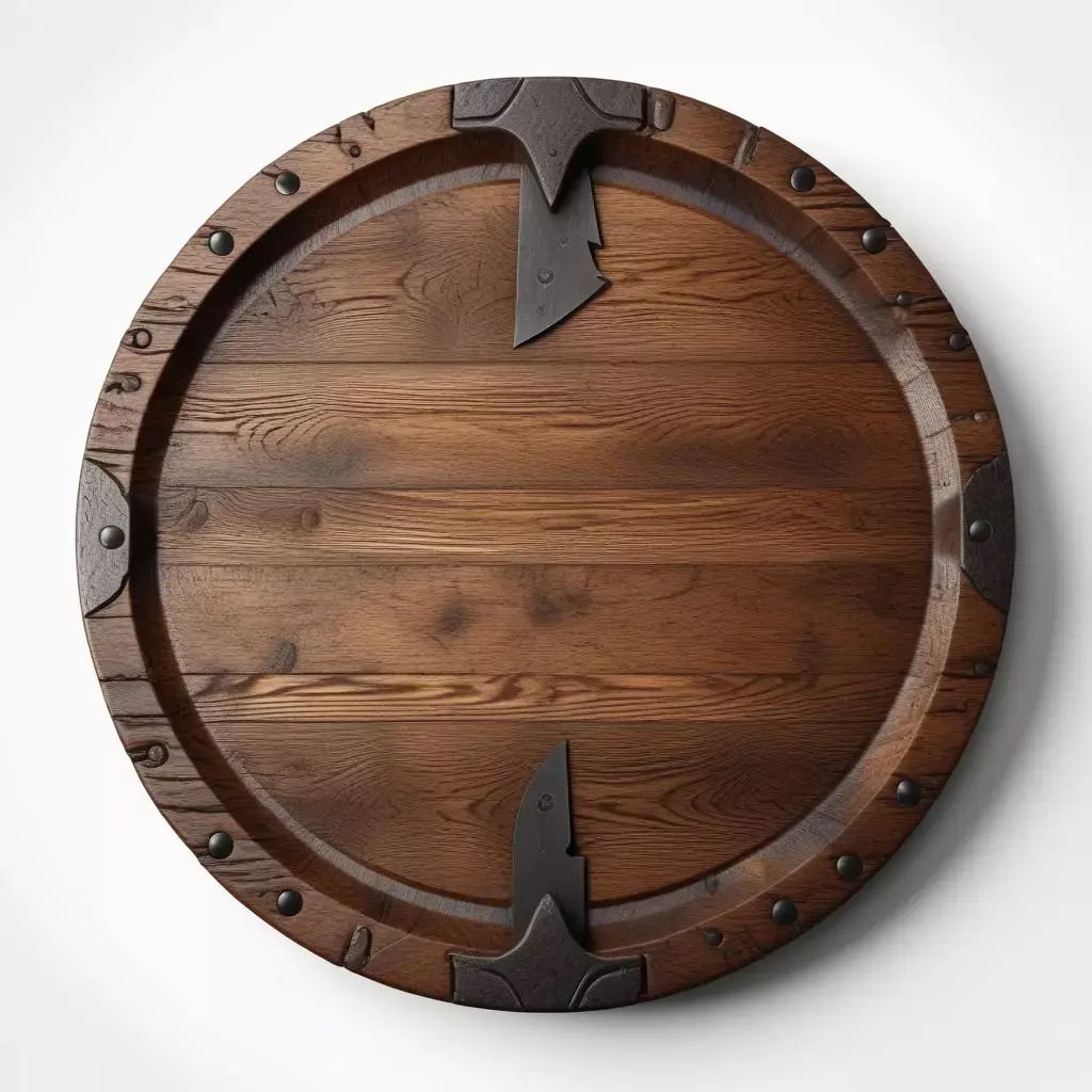 Viking Round Wooden Shield 3D model