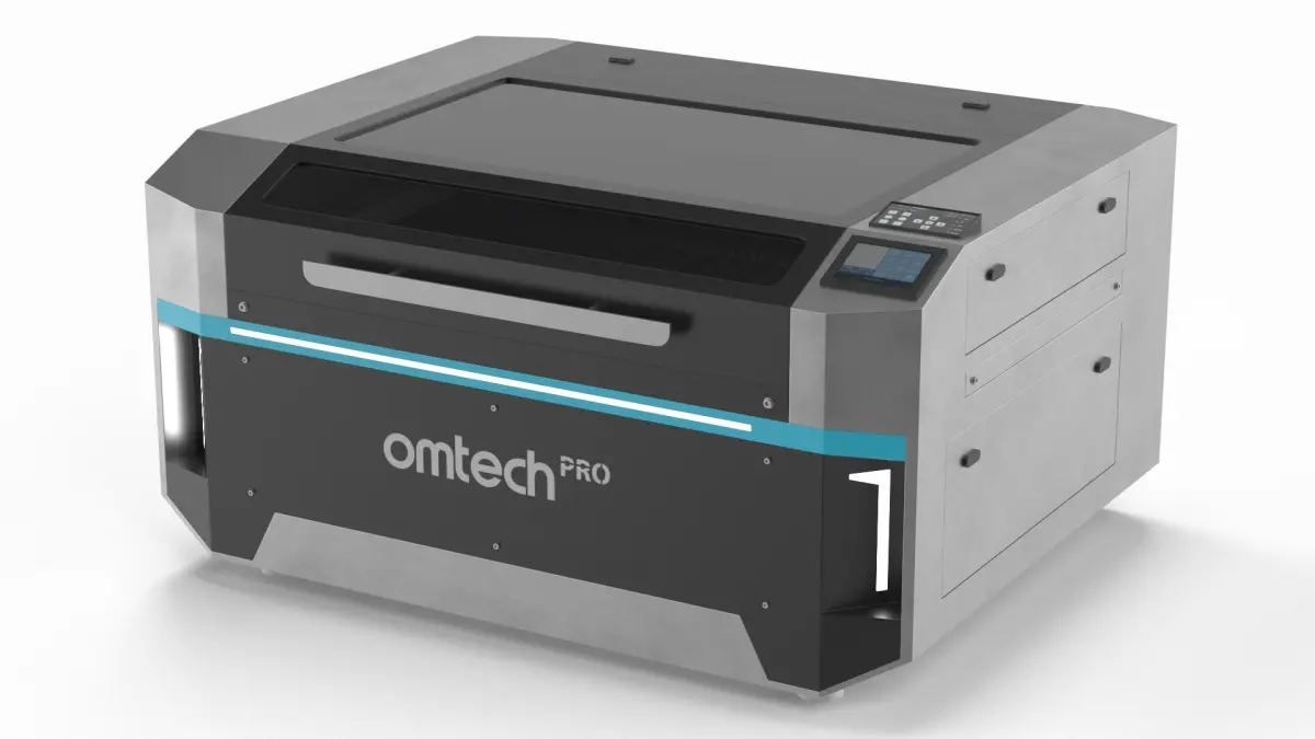 Omtech Pro CO2 Sheet Cutter Steel Body Rigged 3D model