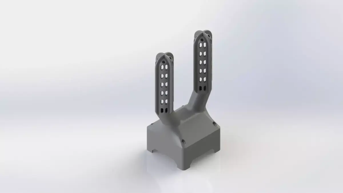 Boxing glove dryer uses one 120mm fan and support free 3D print model