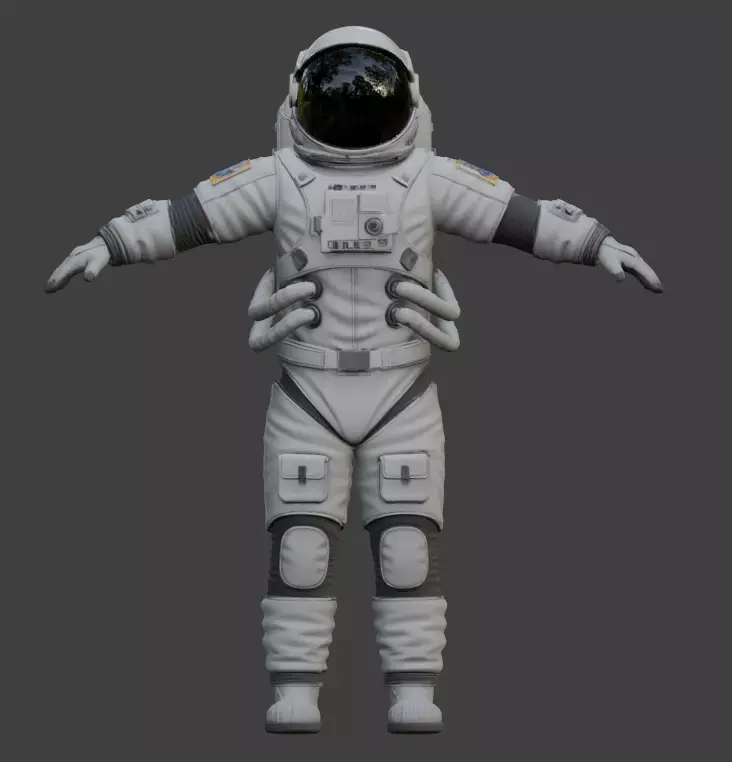 Realistic Astronaut Space Suit 3D model 3