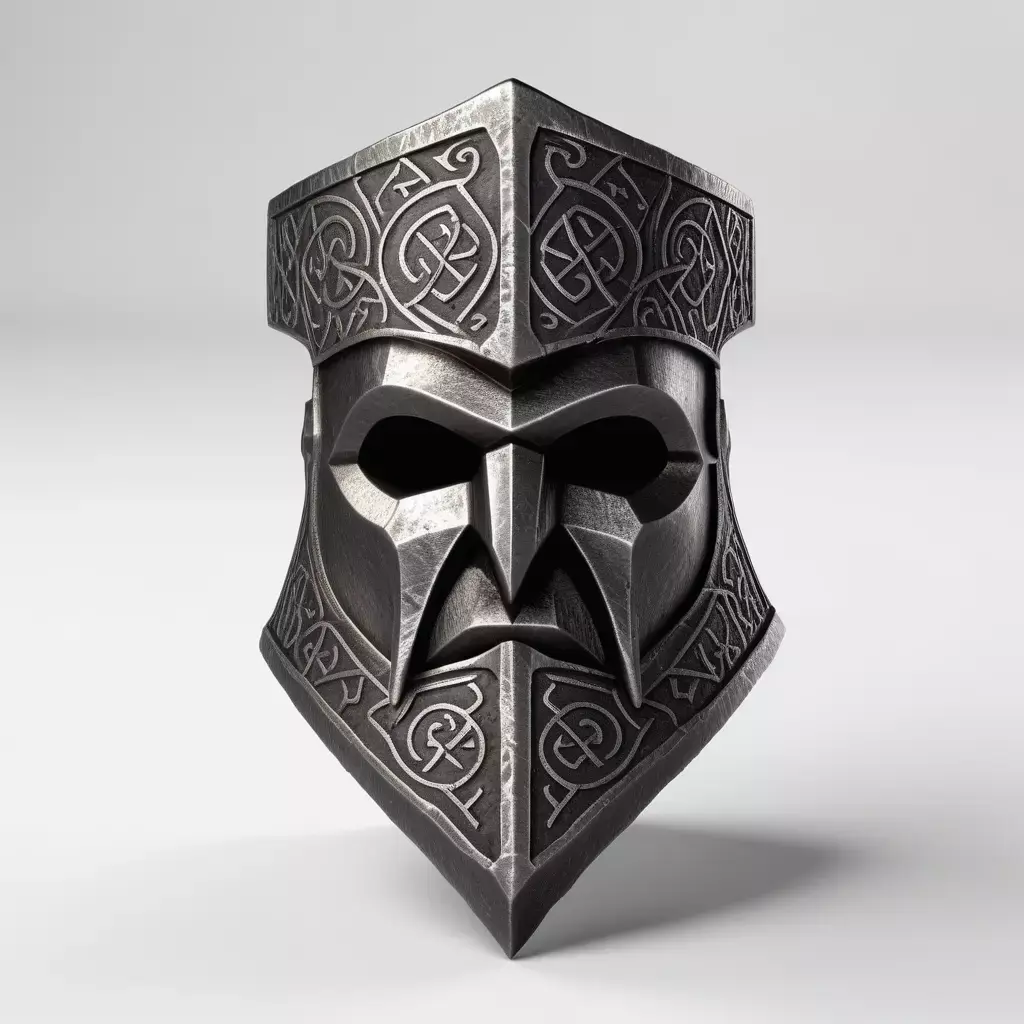 Ornate Dwarven Battle Mask 3D model