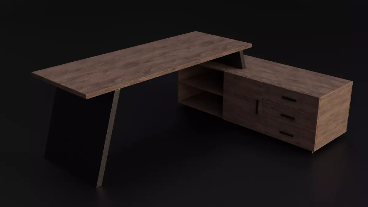 Modern Desk Design Free 3D model