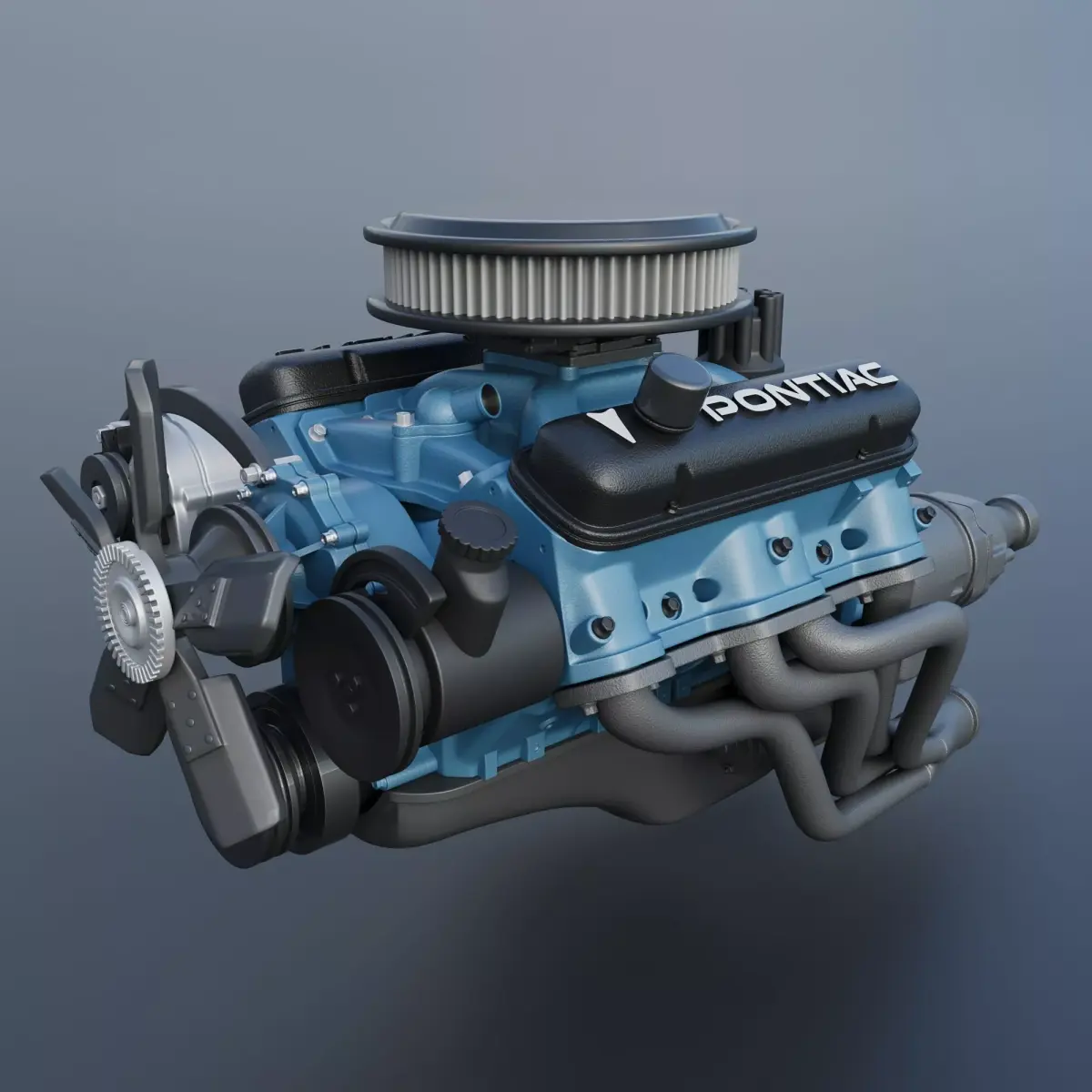Pontiac 455 V8 Engine 3D print model