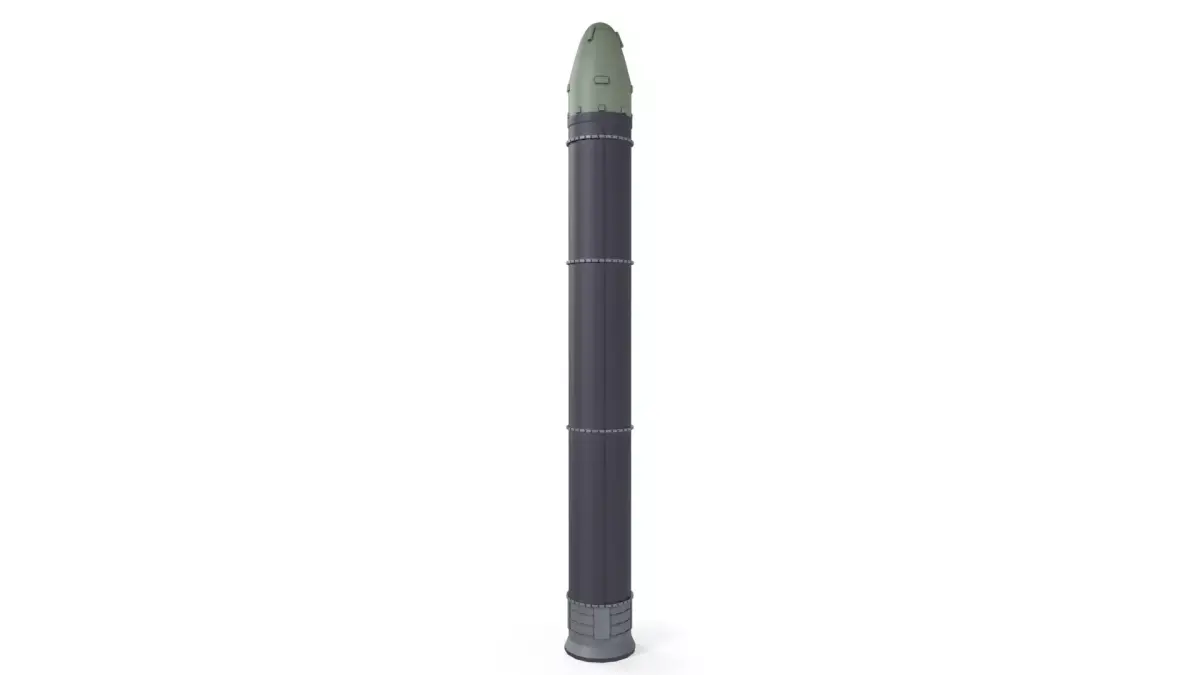 RS-28 Sarmat Ballistic Missile - ICBM Low-poly 3D model