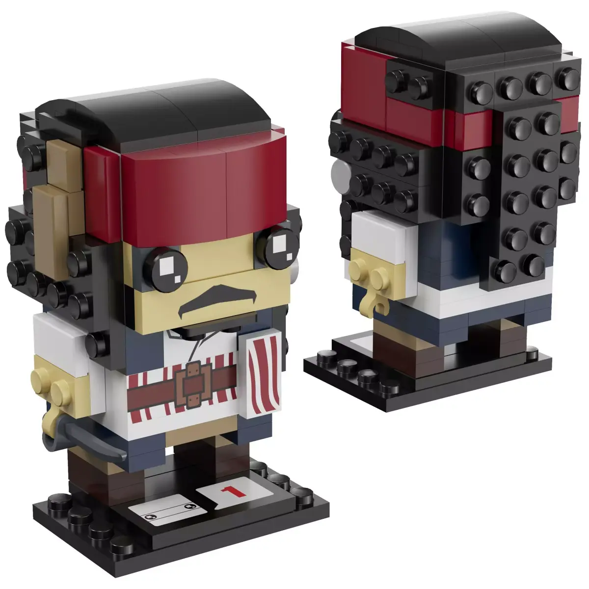 Lego BrickHeadz - 41593 Captain Jack Sparrow 3D model