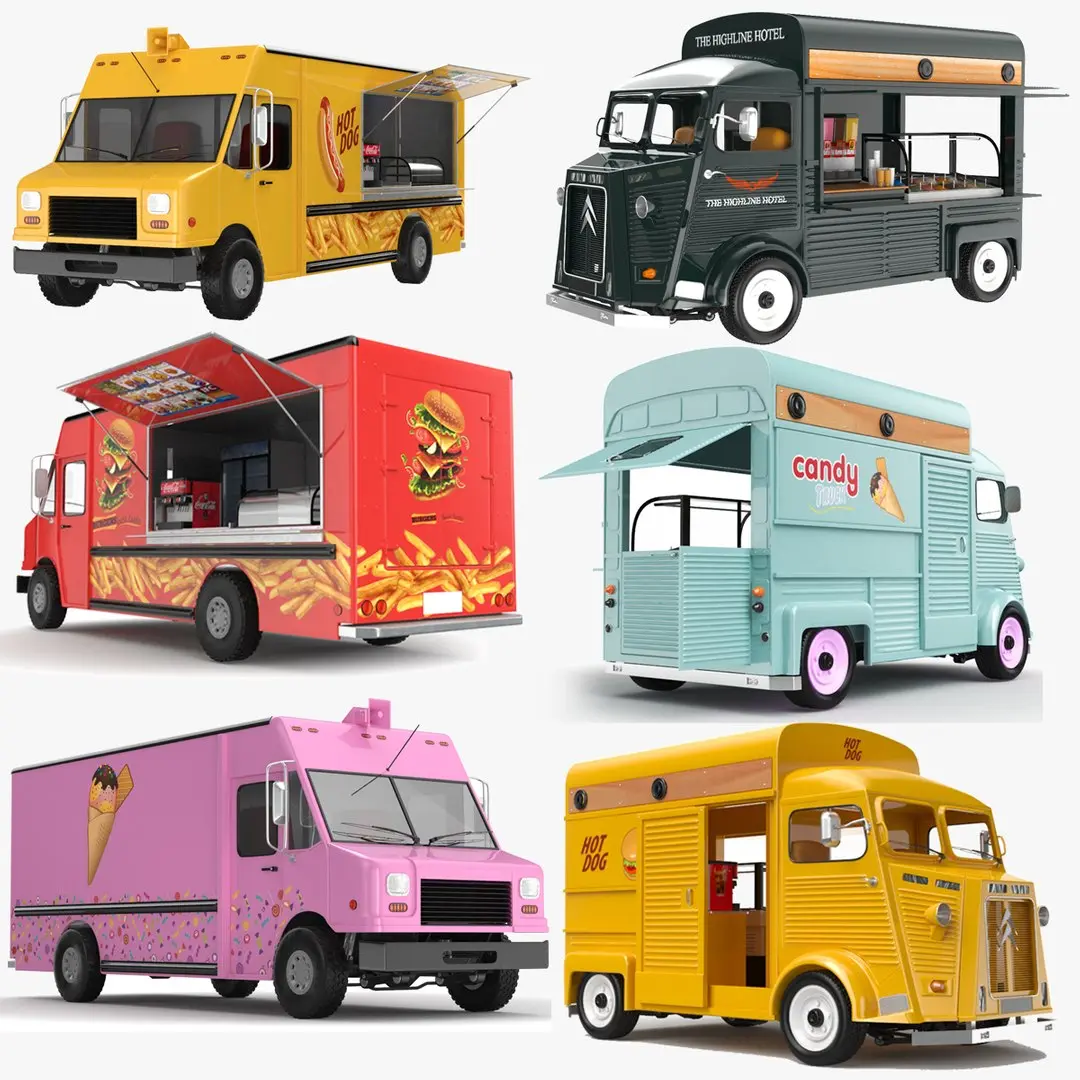 Food Trucks Collection 3D model purchase