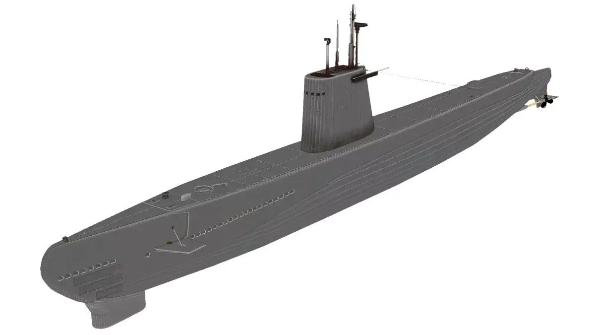 Modern Military Submarine 3D model