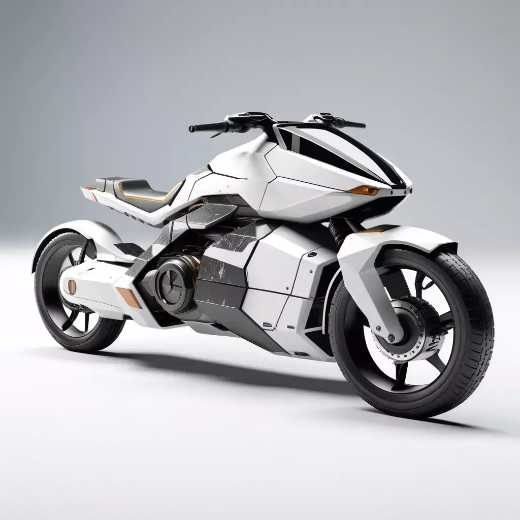 Futuristic Hoverbike with Blades 3D model