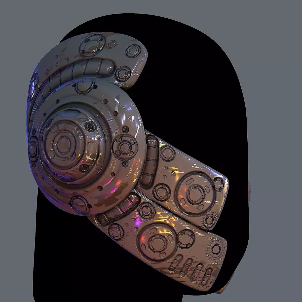 Gas mask helmet 3d model scifi Low-poly Low-poly Low-poly 3D model shop
