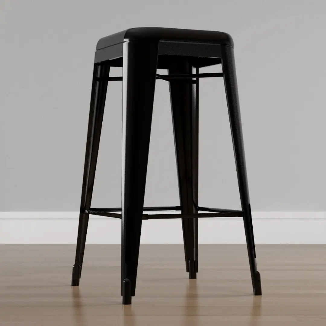 Stackable Metal Bar Stool 3D model