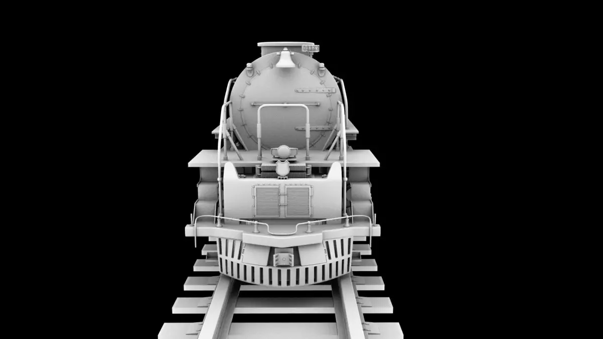 Realistic Train Locomotive 3D Model 3D model