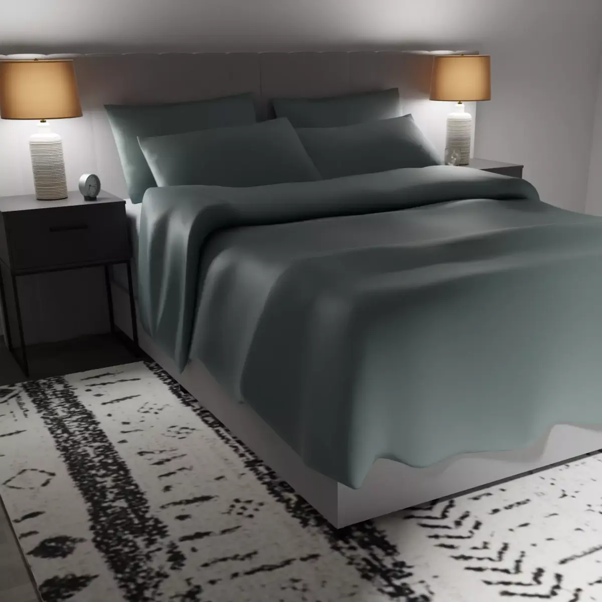 King Bed ASHLEY Baxton Studio Fiorenza Free 3D model