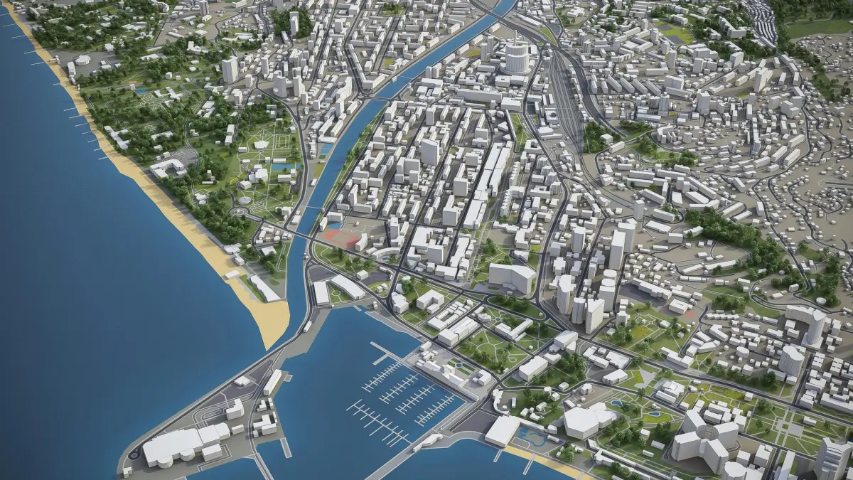 Sochi - city and surroundings 3D model