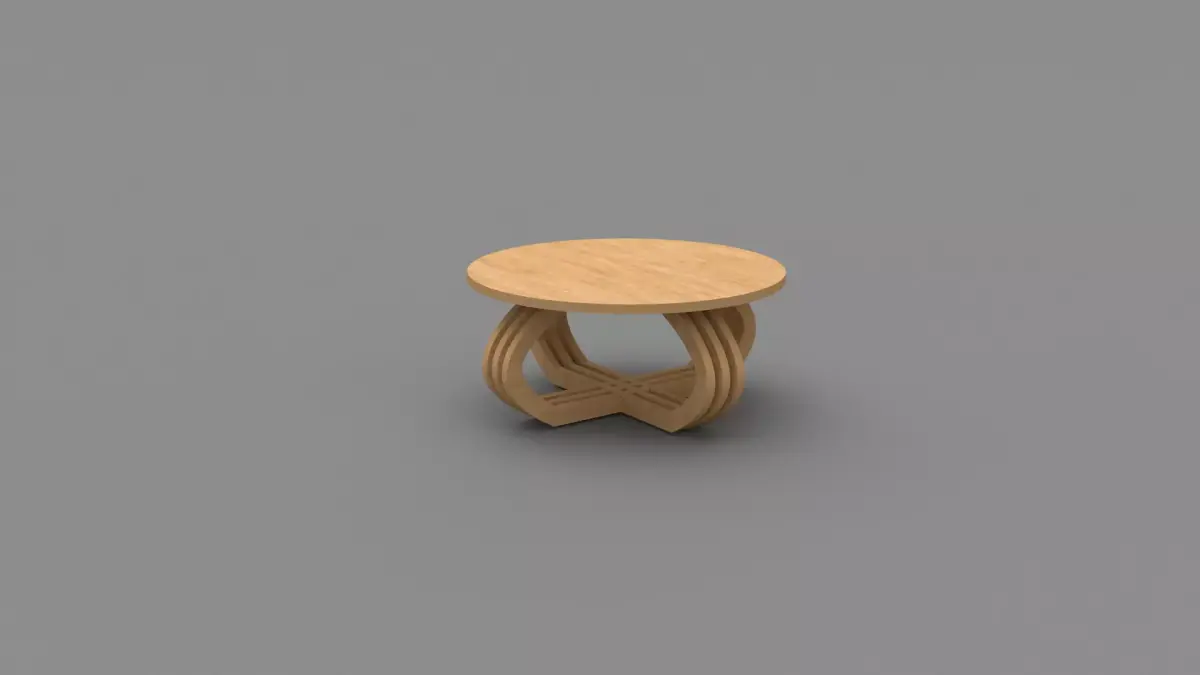 Parametric round mini coffee table Free 3D model