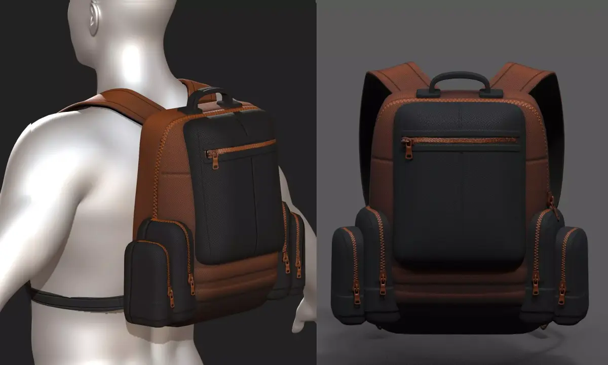 Backpack military combat soldier armor scifi Generic camp  Low-poly 3D model