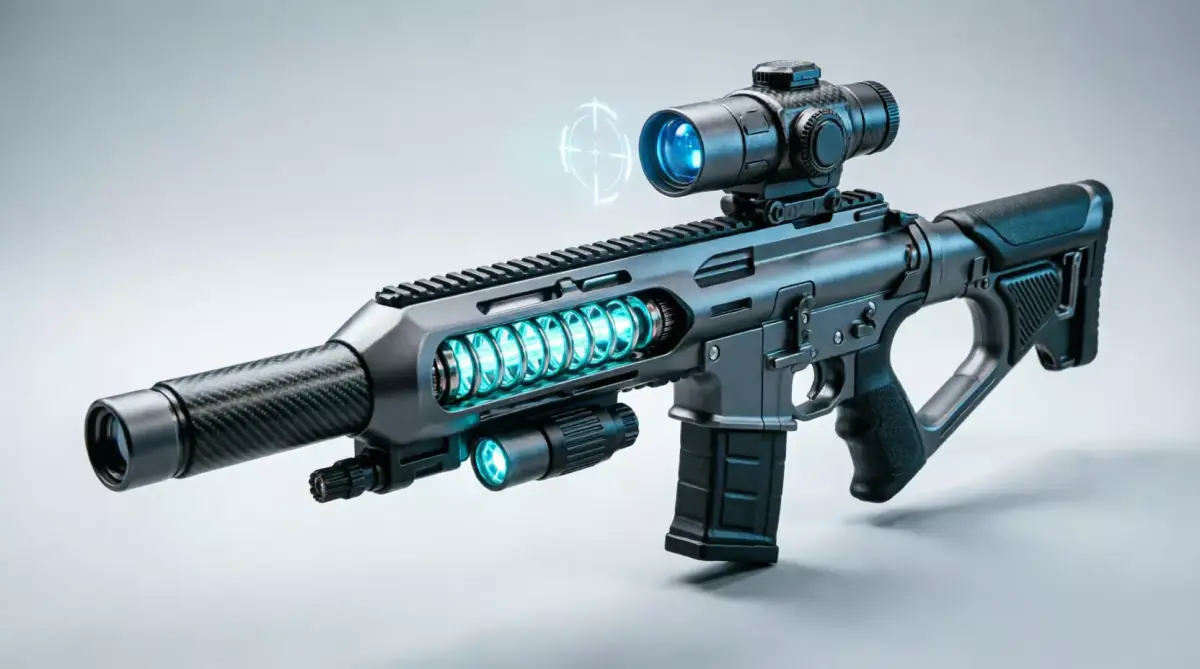 SciFi Railgun Assault Rifle Low-poly 3D model