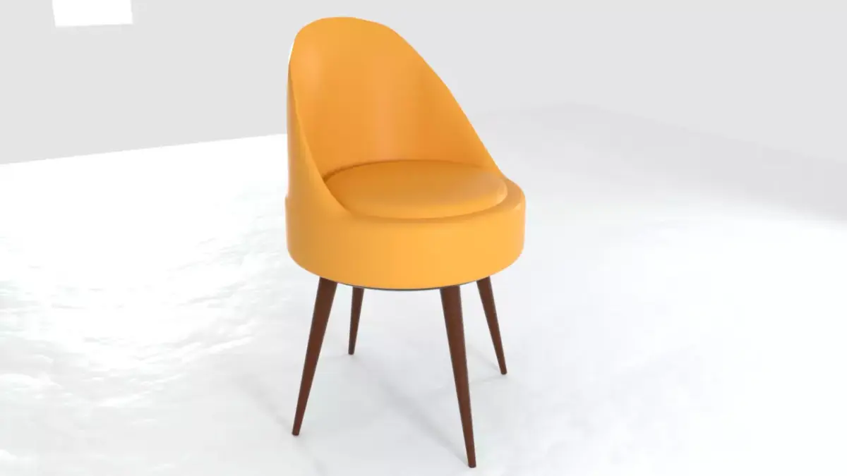 Chair2 chair with wooden legs Free 3D model