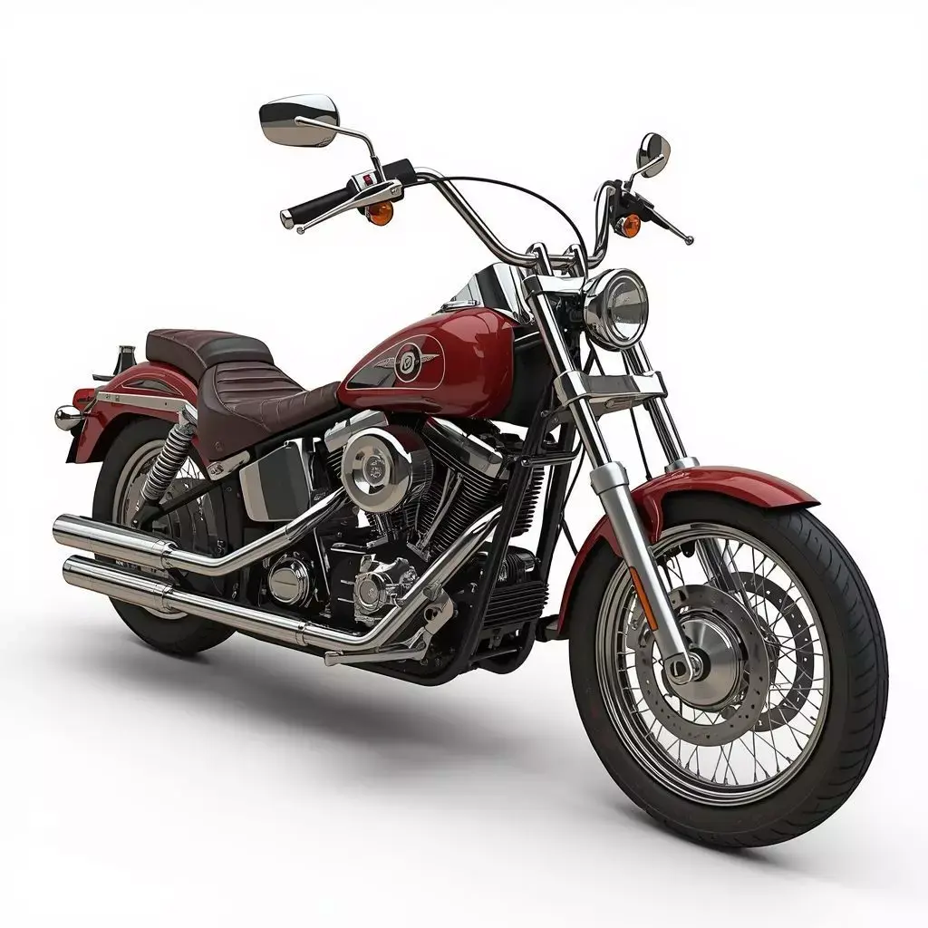 Realistic Classic Cruiser Motorcycle 3d model Low-poly 3D model