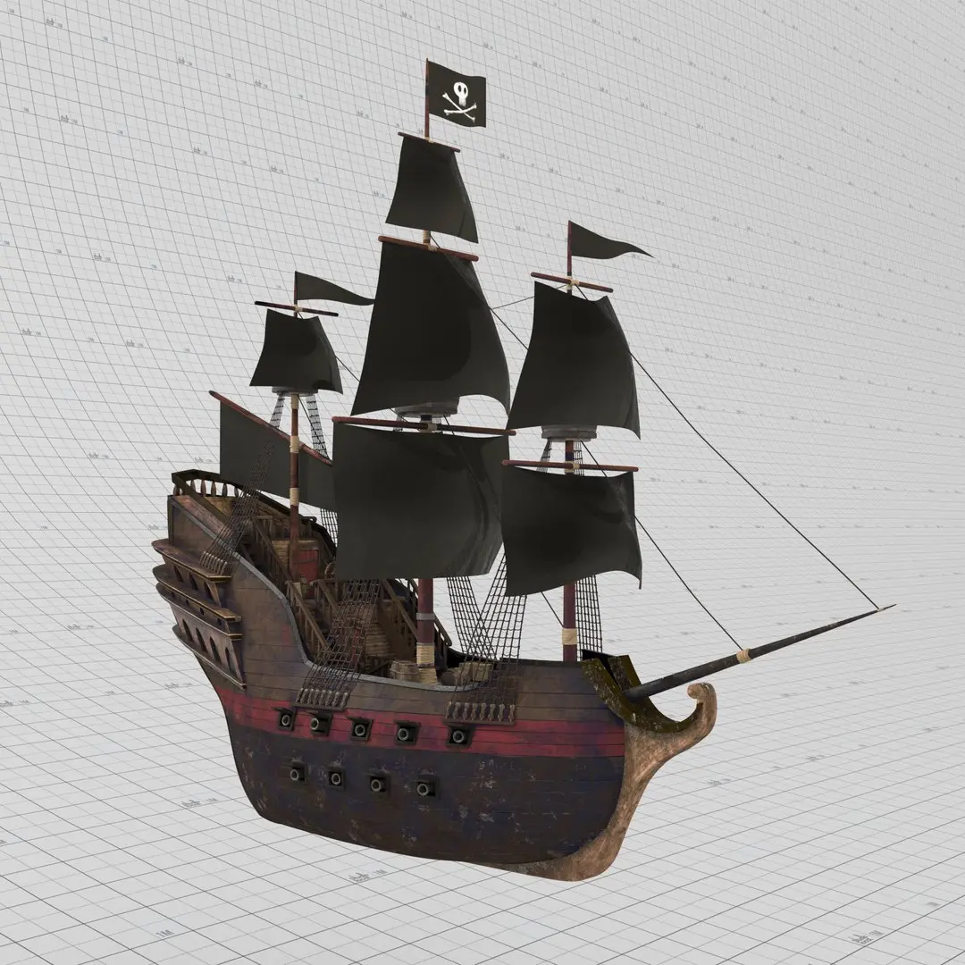 Pirate Ship 3D model 11