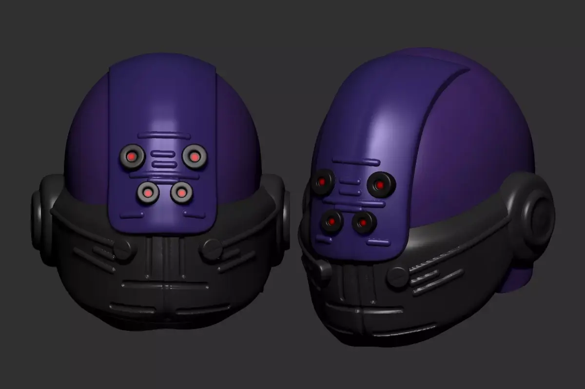 helmet high poly sculpt 3d printable ver 7 3D model 3D model 217