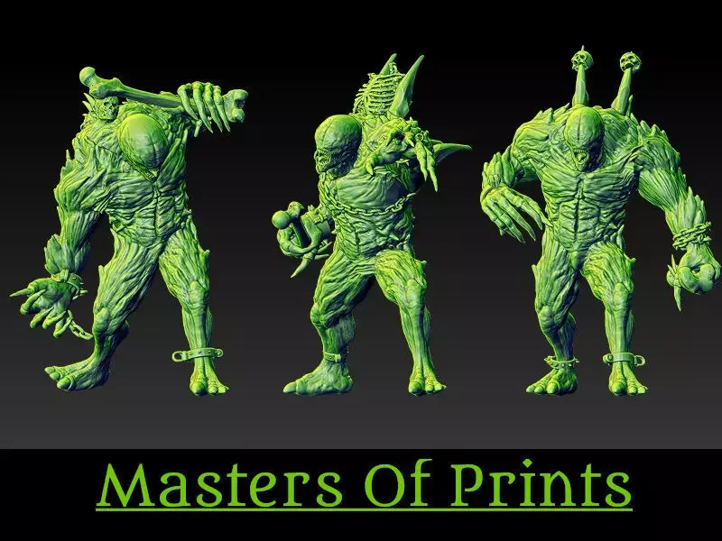 Monstrosities of the Tomb vol2   3 models 3D print model 3D print model
