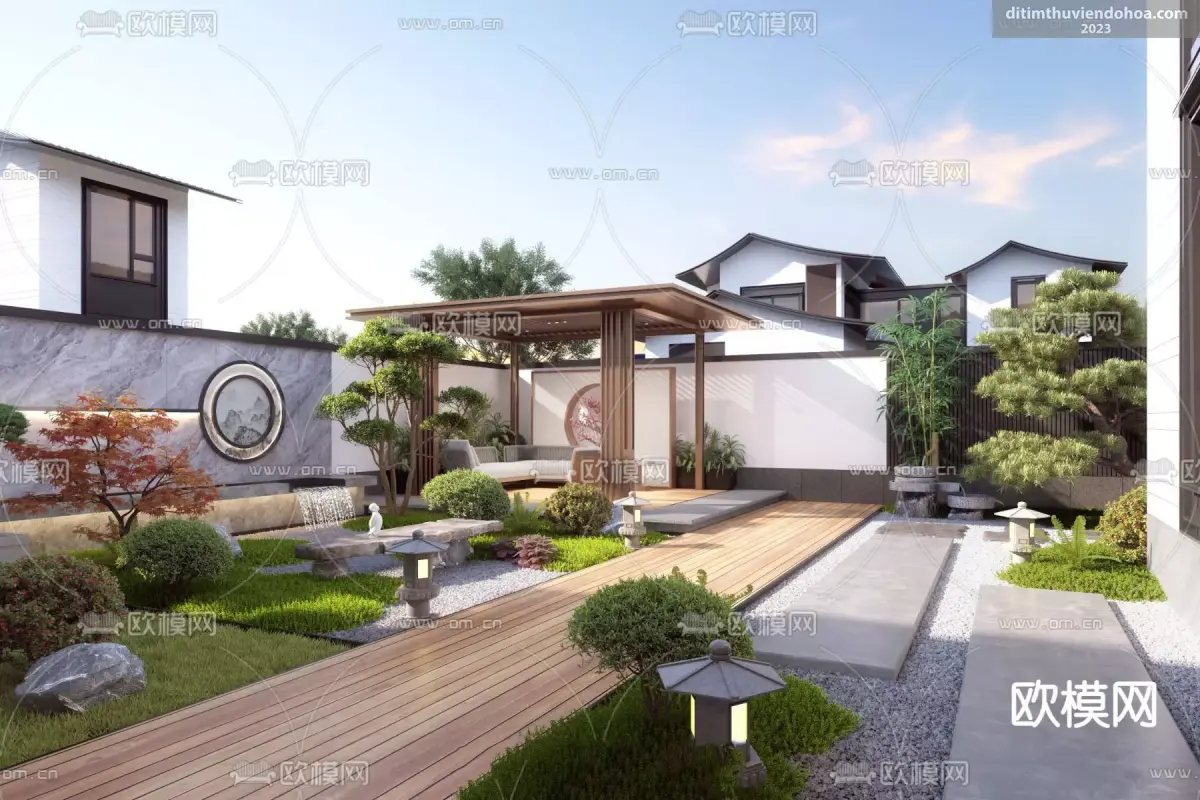 Outdoor garden  3D model